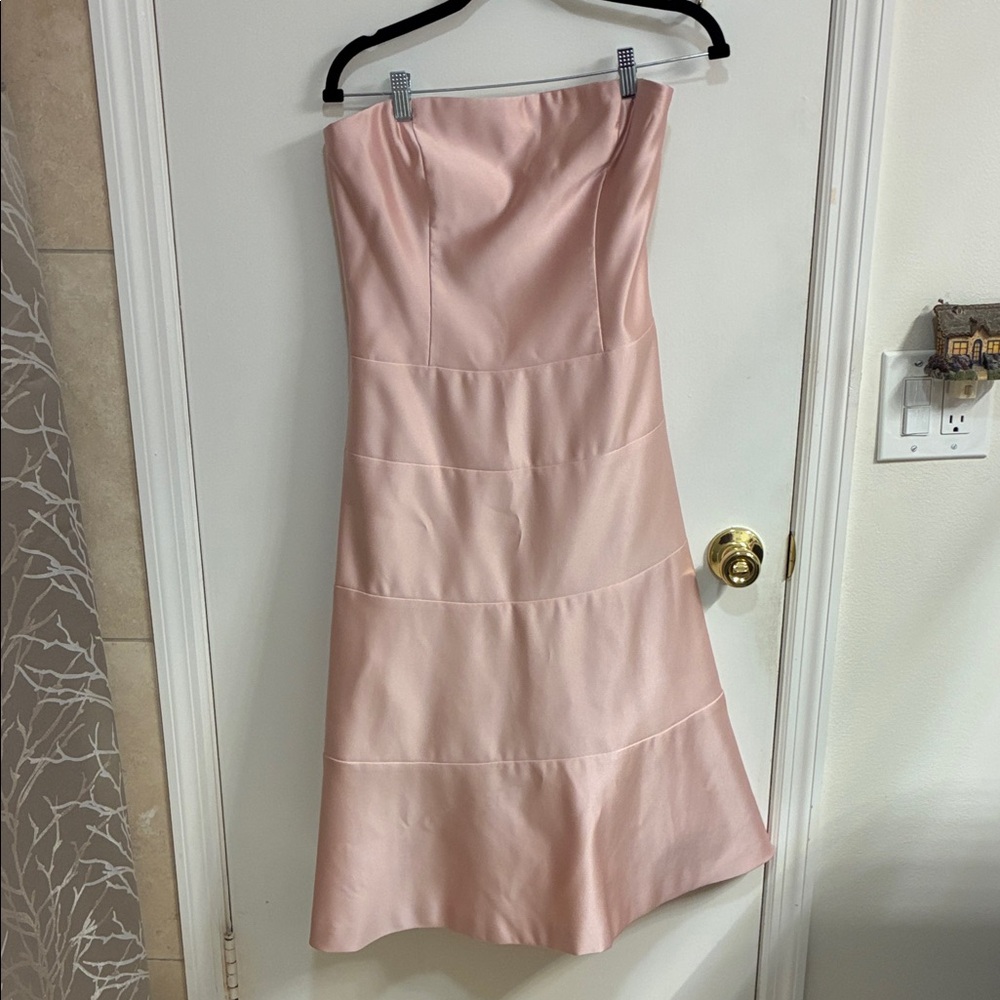 BCBGMaxAzria Soft Pink Strapless Dress Sz 8